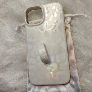 iPhone 14 Loopy Case- White Snow Leopard
